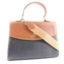 【TRUSSARDI】トラサルディ 2WAYショルダー レザー ブラウン ユニセックス ハンドバッグ【中古】A-ランク