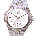 【SEIKO】セイコー クレドール パシフィーク CGAY990 ステンレススチール×K18イエローゴールド 手巻き メンズ シルバー文字盤 腕時計【中古】