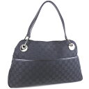【GUCCI】グッチ 121023 GGキャンバス 黒 レディース トートバッグ【中古】A-ランク