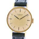 【IWC】インターナショナルウォッチカンパニー cal.41 K18イエローゴールド×レザー 手巻き レディース ゴールド文字盤 腕時計【中古】