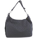 【店内10-30%OFF★緊急SALE開催中!!】【Salvatore Ferragamo】サルヴァトーレフェラガモ キャンバス 黒 レディース ショルダーバッグ【中古】A-ランク