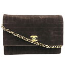 【店内10-30%OFF★緊急SALE開催中!!】【CHANEL】シャネル チェーンショルダー ビンテージ スウェード 茶 レディース ショルダーバッグ【中古】