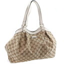 【GUCCI】グッチ スーキー 388919 GGキャンバス ベージュ レディース トートバッグ【中古】Aランク
