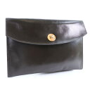 【HERMES】エルメス ポシェットリオ セカンドバッグ ビンテージ カーフ 茶 ユニセックス クラッチバッグ【中古】