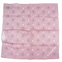 【COACH】コーチ 星柄 コットン ピンク レディース ハンカチ【中古】A+ランク