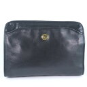 【10%OFFクーポン配布中!店内全品対象】【Dior】クリスチャンディオール カーフ 黒 メンズ セカンドバッグ【中古】