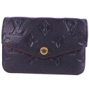 【LOUIS VUITTON】ルイ・ヴィトン ポシェットクレ M62017 モノグラムアンプラント マリーヌルージュ ネイビー ユニセックス コインケース【中古】A-ランク
