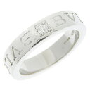 10/1(土)20時~4時間限定★最大10%OFFクーポン対象【BVLGARI】ブルガリ ブルガリブルガリ ダブルロゴ K18ホワイトゴールド×ダイヤモンド 6号 シルバー レディース リング・指輪【中古】SAランク