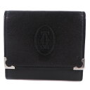 【CARTIER】カルティエ 小銭入れ カーフ 黒 レディース コインケース【中古】
