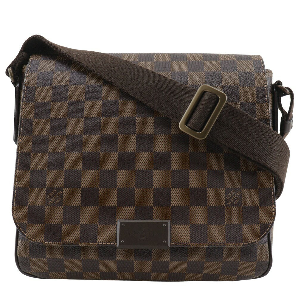 ルイ・ヴィトン LOUIS VUITTON ディストリクトPM ショルダーバッグ N41213 ダミエキャンバス 2013年 茶 FL4123 斜め掛け 肩掛け A5 マグネットタイプ District PM ユニセックス【中古】Aランク