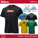 ウイルソン:Wilson 専門店会オリジナル ウイルソンベアー Tシャツ WRBJ624 UNISEX:男女兼用 Tシャツ バドミントンTシャツ バドミントン 限定 Tシャツ 専門店会限定商品