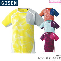 【40％OFF】ゴーセン：GOSEN　ゲームシャツ　T1705　レディース　女性用　ゲームウェア　バドミントン・テニスウェア　日本バドミントン協会審査合格品　セール品につき返品・交換・キャンセル不可の画像