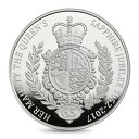 新品未使用 2017 イギリス 1KG プルーフ 銀貨 サファイアジュビリー