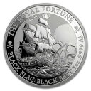 2020 ツバル 黒旗:ロイヤル・フォーチュン 1ドル銀貨 1オンス 41mmクリアケース付き 新品未使用