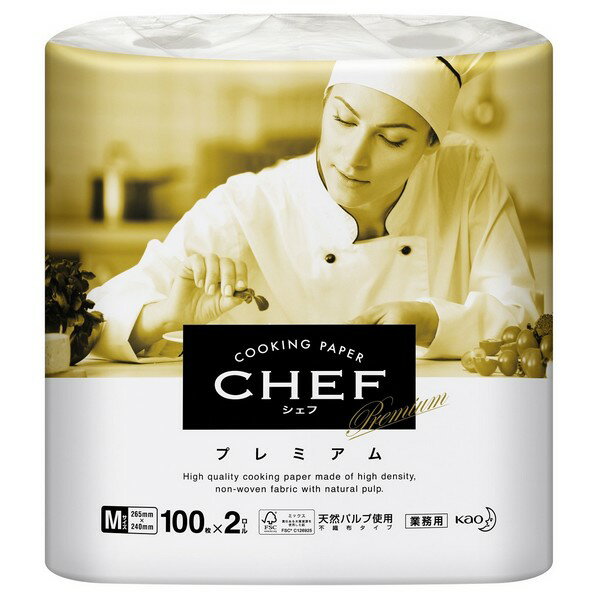 花王　クッキングペーパー　CHEF(シェフ)　プレミアム　Mサイズ　100枚×2ロール×6袋【取り寄せ商品・即納不可】