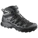 Salomon(サロモン) X ULTRA MID 2 GTX/BLACK/BLACK/ALUMINIUM/27.5cm L37077000男性用 ブラック ブーツ 靴 トレッキング アウトドアスポーツシューズ トレイルランシューズ アウトドアギア