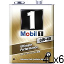 モービル モービル1 0W-40 SN A3/B3,A3/B4 化学合成油 4L×6 【送料無料】【代引不可】【時間指定不可】