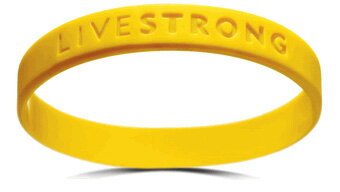 NIKE & LAF　LIVESTRONG　チャリティ・リストバンド　ランス・アームストロング財団がん撲滅を目指して、ランスが提唱するチャリティリストバンド。メール便同梱は3個までが限度。