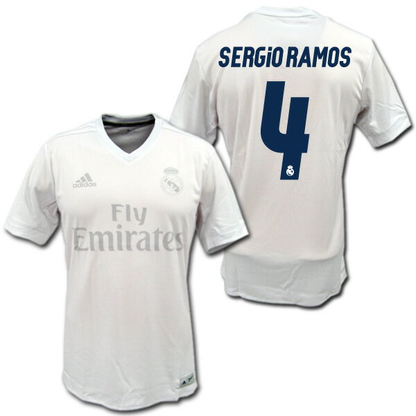 【日本未販売】　レアルマドリード　16/17　海洋プラスチックユニ　# 4 SERGIO RAMOS　セルヒオ・ラモス　S.ヒホン戦限定　アディダス製