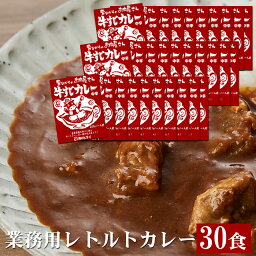 【メガ盛り業務用】【送料無料※沖縄へは500円】昔ながらのお肉屋さん牛すじカレー220g×30袋【徳用】