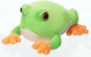 【送料無料】 カエルの鳴き声＆プルプル動くよ!! エココエカエル アカメアマガエル カエルのおもちゃ ぬいぐるみ 対象年齢：3歳から 電池不要