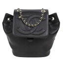 シャネル CHANEL ミニバックパック ブラック ゴールド金具 レディース リュック・デイパック【中古】