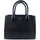 プラダ PRADA ビブリオテーク 1BA050 ブラック レディース ハンドバッグ【中古】