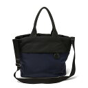 プラダ PRADA 2WAYトートバッグ ナイロン/レザー ブラック×ネイビー トートバッグ レディース 中古