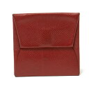 エルメス HERMES バスティア レッド ユニセックス コインケース【中古】