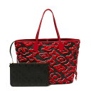 【先着順!最大3万円OFFクーポン配布中!】ルイ・ヴィトン LOUIS VUITTON LVxUF ネヴァーフル MM M45544 レッド ユニセックス トートバッグ【中古】