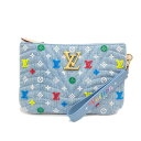 【先着順!最大5万円OFFクーポン配布中!】ルイ・ヴィトン LOUIS VUITTON ニューウェーブ ポシェットジップ M67538 デニム ブルー クラッチバッグ レディース【中古】