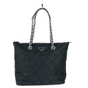 プラダ PRADA チェーントートバッグ 1BG017 ネロ レディース ショルダーバッグ【中古】