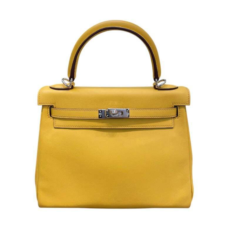 エルメス HERMES ケリー25　 B刻 ジョーヌナプル　SV金具 スイフト レディース ショルダーバッグ【中古】