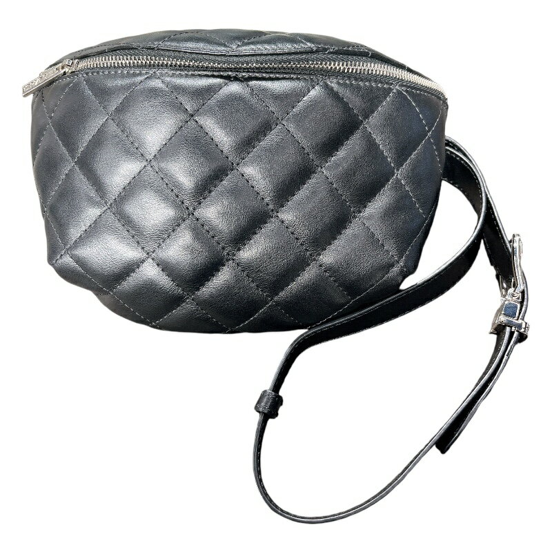 【★最大40,000円OFFクーポン配布中！9/26まで】シャネル CHANEL マトラッセ ベルトバッグ ブラック/シルバー金具 ラムスキン レディース ウエストバッグ【中古】