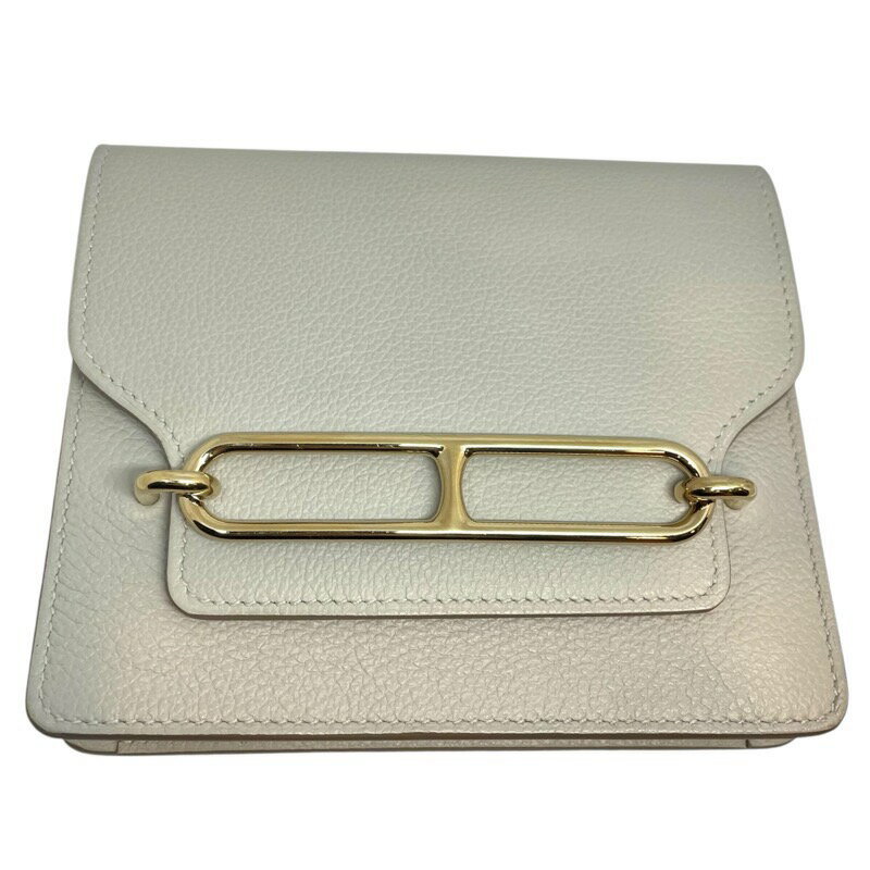【★最大40,000円OFFクーポン配布中！9/26まで】エルメス HERMES ロウリスウオレット パールグレー エバーカラー ユニセックス コインケース【中古】