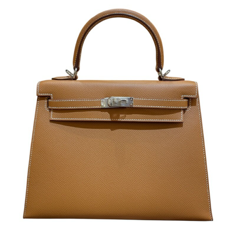 【★最大40,000円OFFクーポン配布中！9/26まで】エルメス HERMES ケリー25 外縫い W刻印 ゴールド シルバー金具 エプソン レディース ショルダーバッグ【中古】