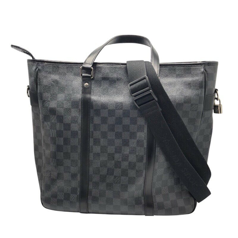 【★最大40,000円OFFクーポン配布中！9/26まで】ルイ・ヴィトン LOUIS VUITTON タダオ N51192 グラファイト×SV金具 ダミエ・グラフィット キャンバス×レザー メンズ トートバッグ【中古】