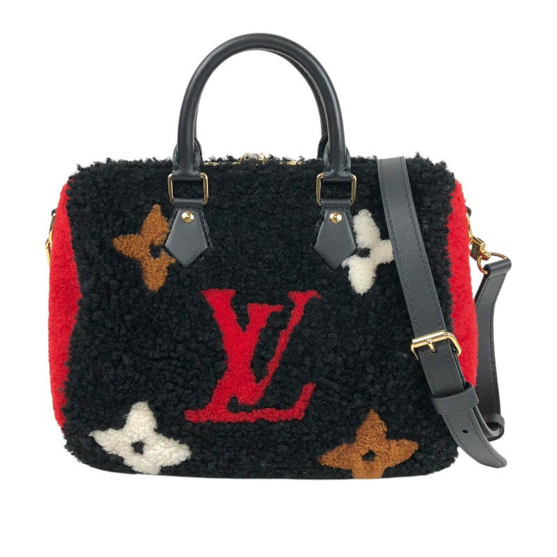 【★最大40,000円OFFクーポン配布中！9/26まで】ルイ・ヴィトン LOUIS VUITTON スピーディ・バンドリエール25 モノグラム・テディ M55423 シアリング・レザー レディース ボストンバッグ【中古】