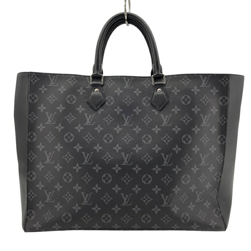 【★最大40,000円OFFクーポン配布中！9/26まで】ルイ・ヴィトン LOUIS VUITTON グラン・サック M44733 グレーxブラック モノグラム・エクリプス メンズ トートバッグ【中古】