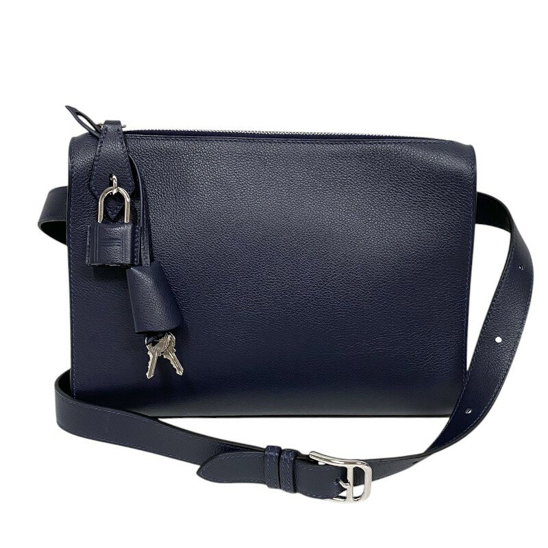 【★最大40,000円OFFクーポン配布中！9/26まで】エルメス HERMES ボリトル B刻 ブルーニュイ シルバー金具 エバーカラー メンズ ショルダーバッグ【中古】