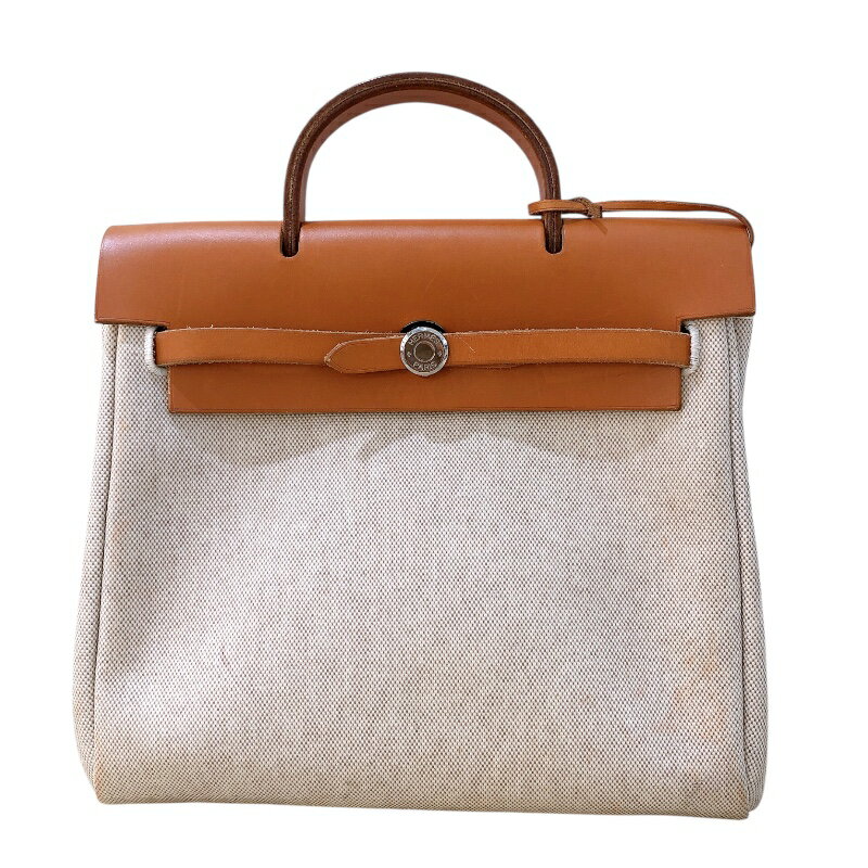 【★最大40,000円OFFクーポン配布中！9/26まで】エルメス HERMES エールバッグアドPM □C刻(1999年) ベージュ/ゴールド金具 トワル・ハンター ユニセックス リュック・デイパック【中古】