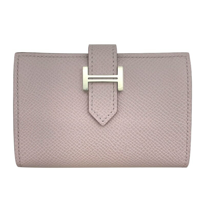 【★最大40,000円OFFクーポン配布中！9/26まで】エルメス HERMES ベアンミニ B刻 モーヴベール SV金具 エプソン レディース 名刺入れ【中古】