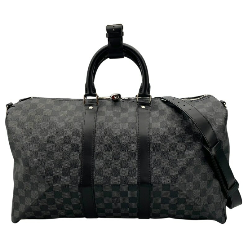 【★最大40,000円OFFクーポン配布中！9/26まで】ルイ・ヴィトン LOUIS VUITTON キーポル・バンドリエール45 N41418 ブラック ダミエ・グラフィット ユニセックス ボストンバッグ【中古】