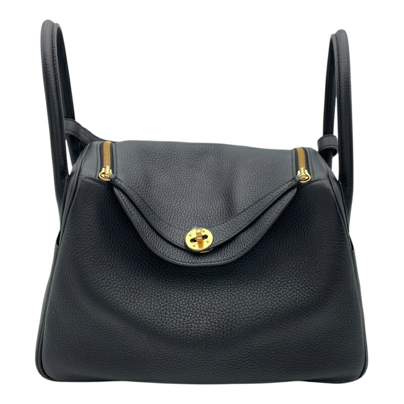 エルメス HERMES リンディ30 U刻 ブラック GD金具 トリヨン レディース ショルダーバッグ【中古】