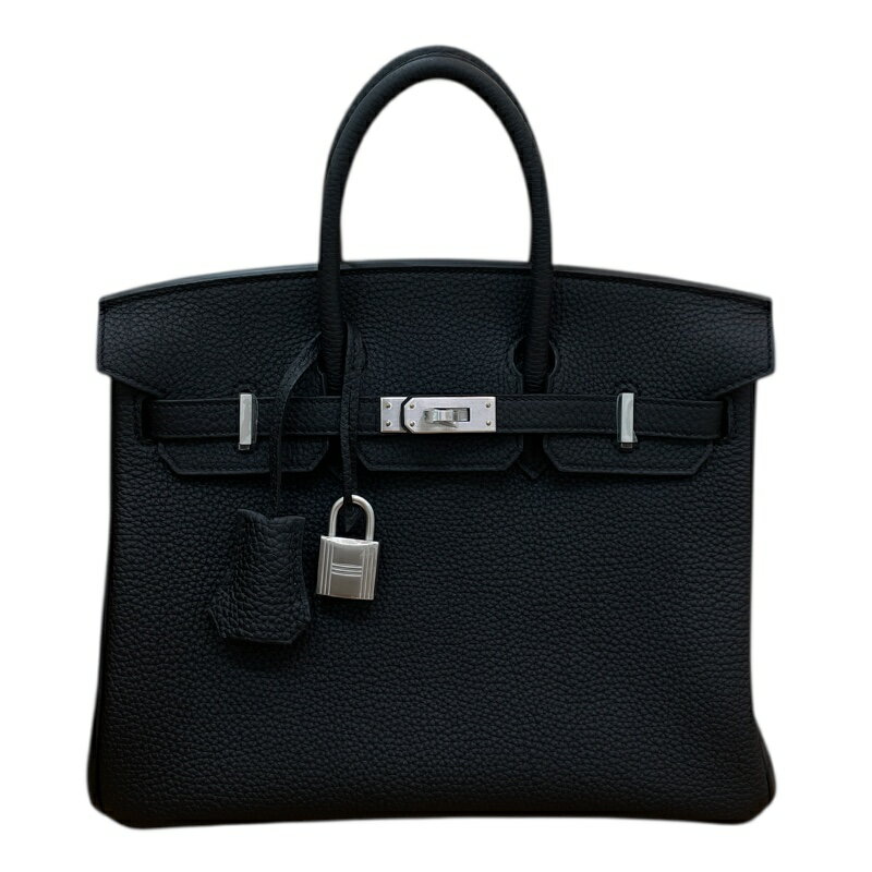 エルメス HERMES バーキン25 K刻 ブラック マットシルバー金具 トゴ レディース ハンドバッグ【中古】