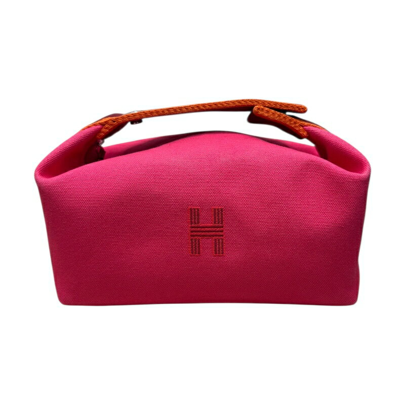 エルメス HERMES ブリッドアブラックPM ホットピンク トワル ユニセックス ポーチ【中古】