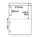 (まとめ) TANOSEE ミシン目入り用紙 (白紙・A4) 2分割・4穴 1セット(500枚:100枚×5冊) 【×2セット】