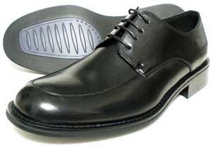 MG（Men's Gear） 本革使用 Uチップ ビジネスシューズ（幅広丸型タイプ） 黒 4E（EEEE） 27.5cm、28cm（28.0cm）、28.5cm、29cm（29.0cm）［大きいサイズ・メンズ・革靴・紳士靴］