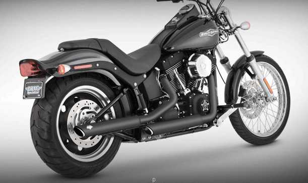 TWIN SLASH SLIP-ON MUFFLERS VANCE  HINES