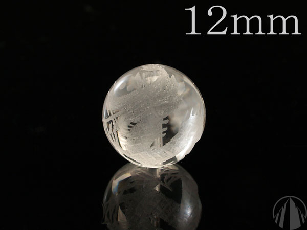 五爪龍　水晶　素彫り　12mm